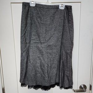 Ann Taylor lace lined wool skirt